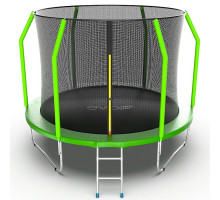Батут с внутренней сеткой и лестницей EVO JUMP Cosmo 10FT (Green), диаметр 10FT (зеленый)