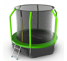 Батут с внутренней сеткой и лестницей EVO JUMP Cosmo 8FT (Green) + Lower net., диаметр 8FT (зеленый) + нижняя сеть