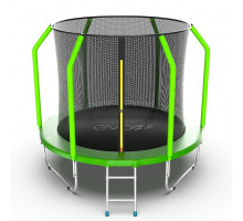 Батут с внутренней сеткой и лестницей EVO JUMP Cosmo 8FT (Green), диаметр 8FT (зеленый)