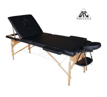 Массажный стол DFC NIRVANA, Relax Pro,  дерев. ножки, цвет черный (Black)