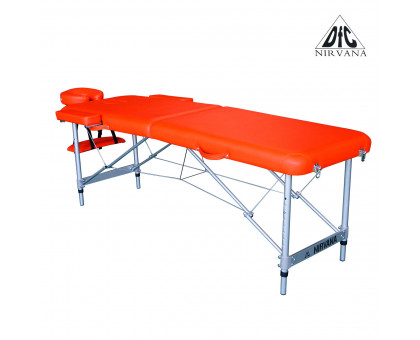 Массажный стол DFC NIRVANA, Elegant, 186х60х4 см, алюм. ножки, цвет оранжевый (Orange)