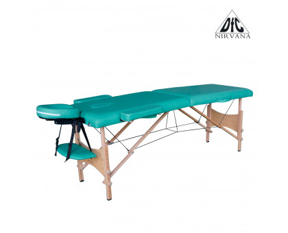 Массажный стол DFC NIRVANA, Optima, дерев. ножки, цвет зеленый (Green)