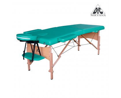 Массажный стол DFC NIRVANA, Relax, дерев. ножки, цвет зеленый (Green)