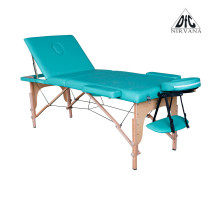 Массажный стол DFC NIRVANA, Relax Pro,  дерев. ножки, цвет зеленый (Green)
