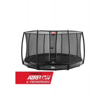 Батут BERG InGround Elite Grey 430 + защитная сетка Safety Net Deluxe (37.54.03.00+35.72.24.02)